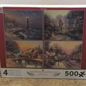 Thomas kinkade puzzle 4 pack Christmas
